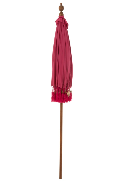 parasol ogrodowy różowy boho z frędzlami