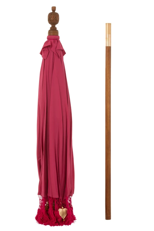 parasol ogrodowy różowy boho z frędzlami