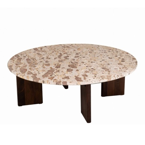 stolik kawowy mathilde  marble brown beige j-line