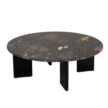  STOLIK KAWOWY MATHILDE MARBLE CZARNO-BRZOSKWINIOWY - J-LINE