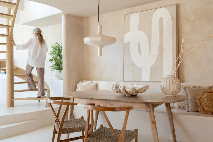 designerska lampa z papieru w kolorze kremowym