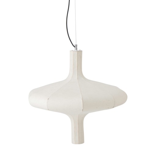 designerska lampa z papieru w kolorze kremowym