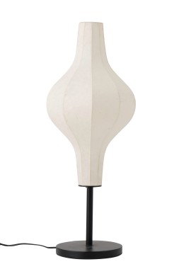 LAMPA STOŁOWA ORGANIC KREMOWA PAPIEROWY KLOSZ - J-LINE