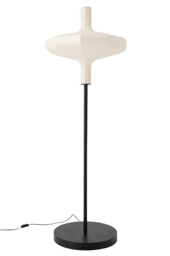 lampa podłogowa organic kremowa papierowy klosz