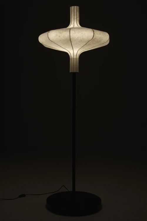 lampa podłogowa organic kremowa papierowy klosz