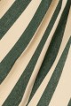 HAMAK BAWEŁNIANY W PASY CIEMNOZIELONY / ECRU - J-LINE