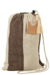 hamak bawełniany w pasy ciemnobrązowy