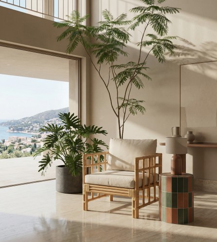 fotel elise rattan naturalny j-line