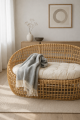 SOFA LISE + PLED SKANDYNAWSKI / RATTAN NATURAL - J-LINE