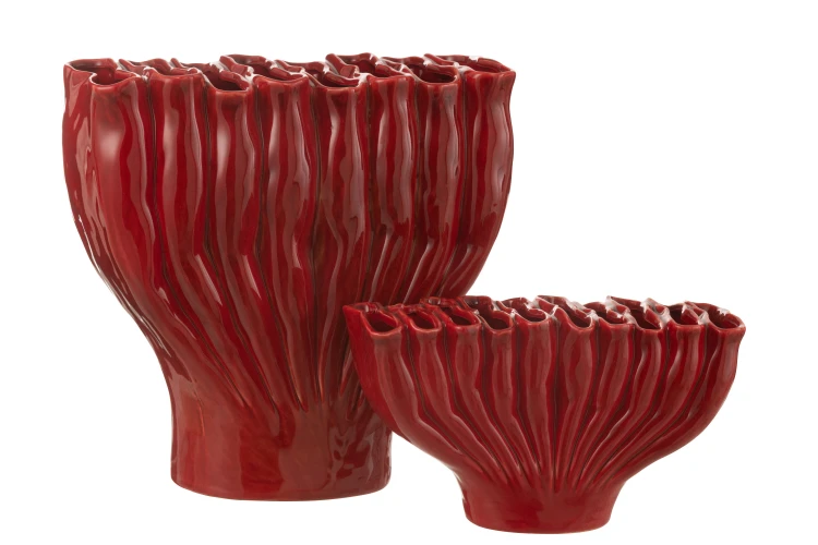 wazon porcelanowy czerwony