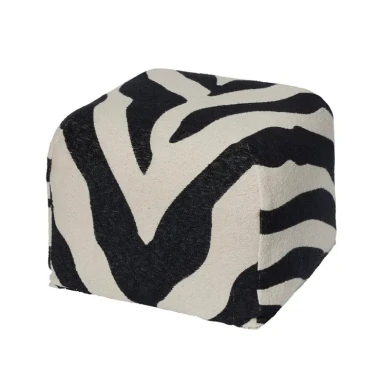 PUF ZEBRA BIAŁO-CZARNY - BROSTE COPENHAGEN