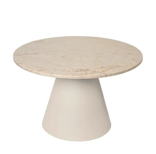 STOLIK KAWOWY MIRO MARMUROWY BLAT BEŻOWY Ø 75 - BROSTE COPENHAGEN