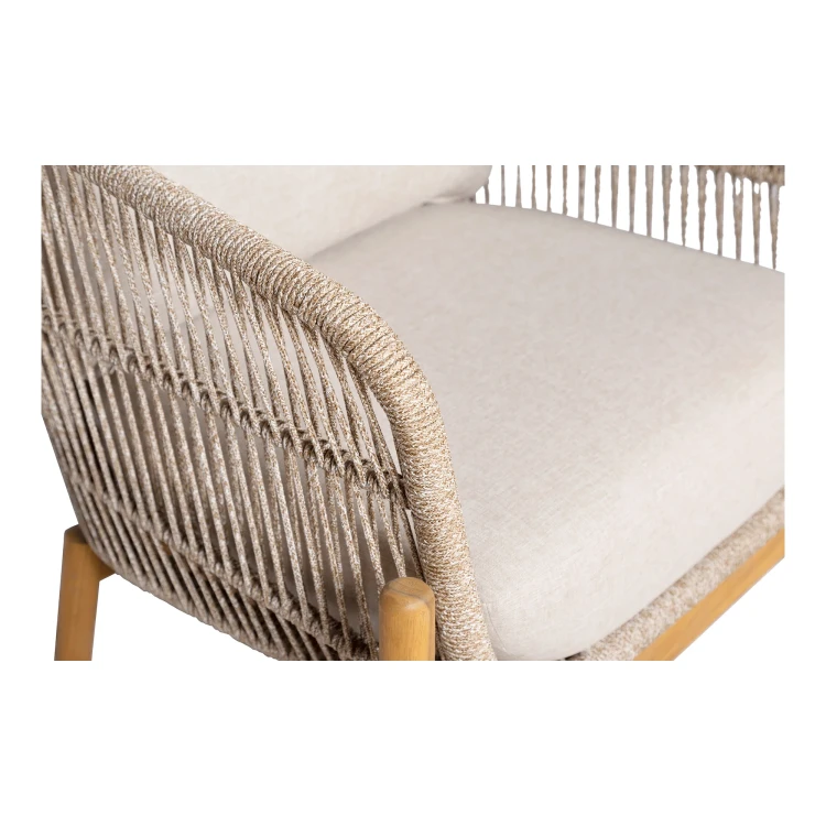 fotel ogrodowy terracina z drewna akacjowego i liny house nordic