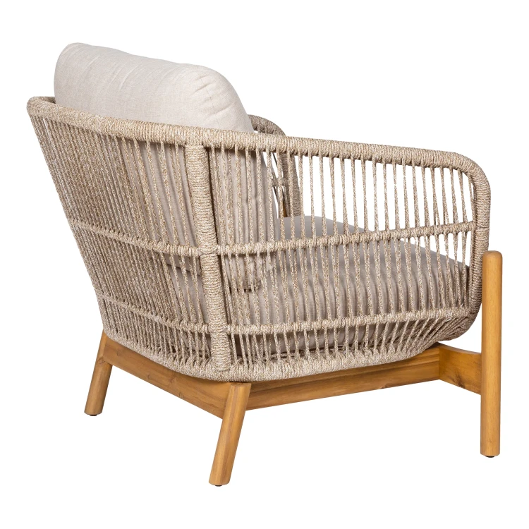 fotel ogrodowy terracina z drewna akacjowego i liny house nordic