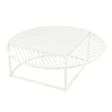 STOLIK KAWOWY OGRODOWY METALOWY BIAŁY - J-LINE