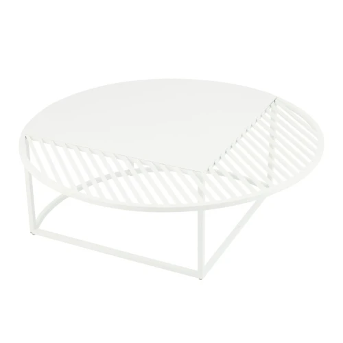 STOLIK KAWOWY OGRODOWY METALOWY BIAŁY - J-LINE