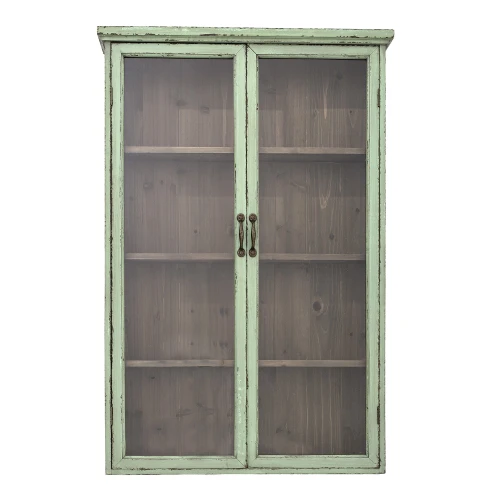 SZAFKA HAZEM ZIELONA Z DREWNA DUŻA - BLOOMINGVILLE