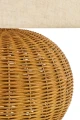 LAMPA STOŁOWA KULA RATTAN ECRU - J-LINE
