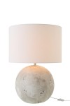 lampa stołowa kula ceramiczna szara
