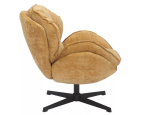 Fotel Betty z obrotowym siedziskiem w kolorze curry Nordic Home4.png