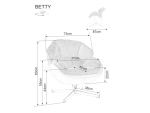 Fotel Betty z obrotowym siedziskiem w kolorze curry Nordic Home5.png
