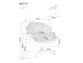 FOTEL BETTY CZARNY Z OBRACANYM SIEDZISKIEM - SIGNAL