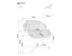 Fotel Betty szary z obracanym siedziskiem Nordic Home3.png