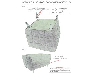 fotel castello granatowy aksamitny wymiary