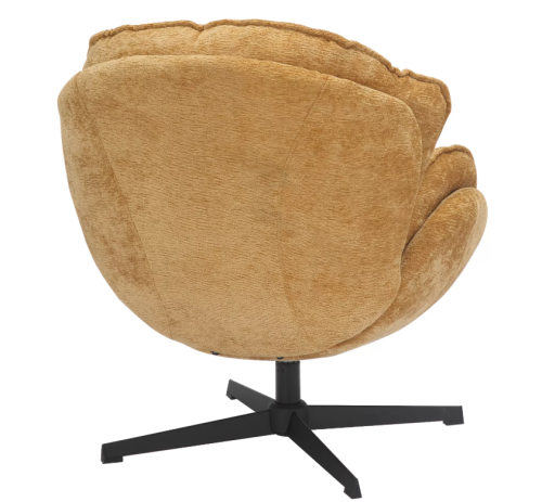 Fotel Betty z obrotowym siedziskiem w kolorze curry Nordic Home2.png