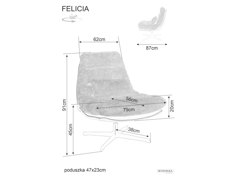 fotel obrotowy felicia w kolorze cynamonowym i brązowym 5