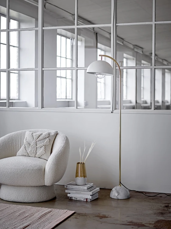 fotel Ted boucle biały bloomingville3