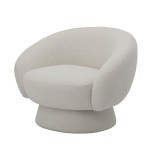 fotel Ted boucle biały bloomingville