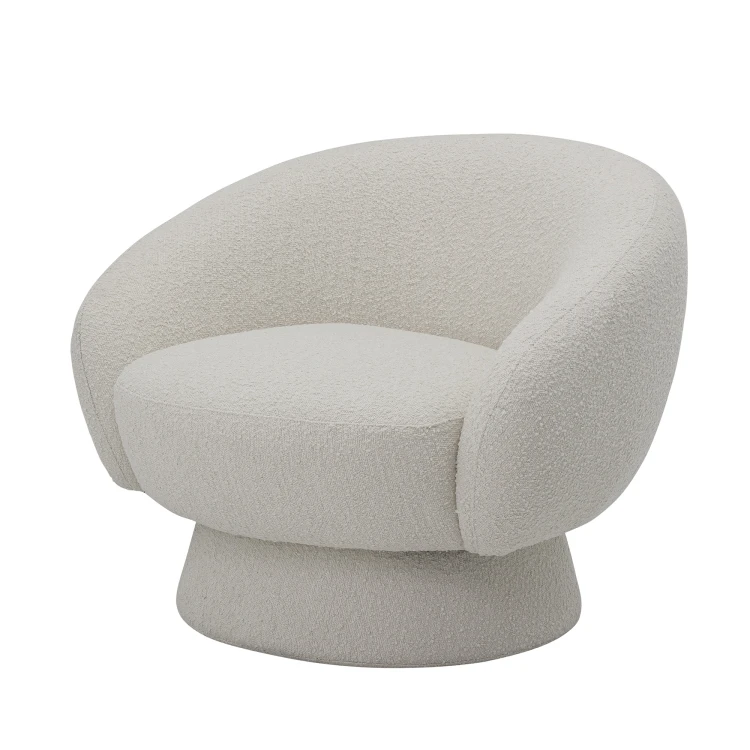 fotel Ted boucle biały bloomingville