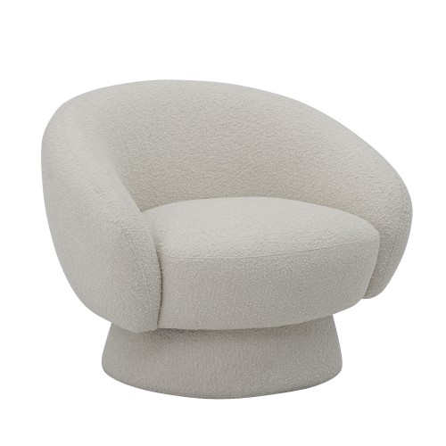 fotel Ted boucle biały bloomingville
