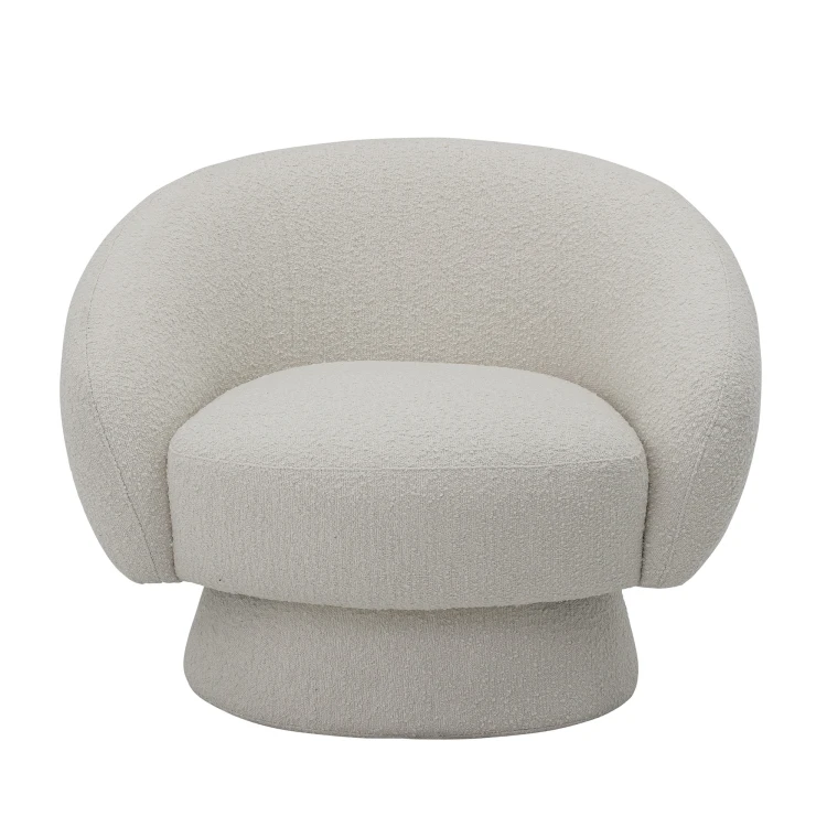 fotel Ted boucle biały bloomingville