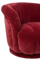FOTEL OBROTOWY VELVET CZERWONY BURGUND - J-LINE