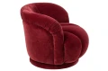 FOTEL OBROTOWY VELVET CZERWONY BURGUND - J-LINE