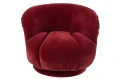FOTEL OBROTOWY VELVET CZERWONY BURGUND - J-LINE