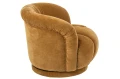FOTEL OBROTOWY VELVET ŻÓŁTY MUSZTARDOWY - J-LINE