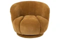 FOTEL OBROTOWY VELVET ŻÓŁTY MUSZTARDOWY - J-LINE