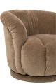 FOTEL OBROTOWY VELVET BEŻOWY TAUPE - J-LINE