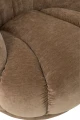FOTEL OBROTOWY VELVET BEŻOWY TAUPE - J-LINE