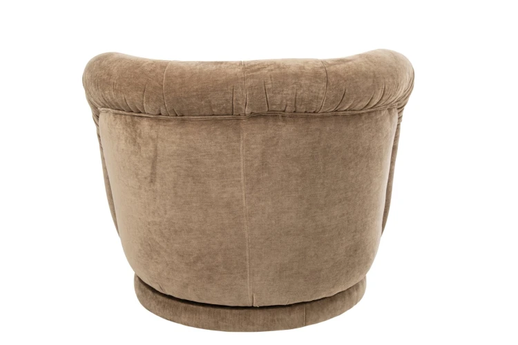 fotel obrotowy velvet beżowy taupe 4