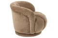 FOTEL OBROTOWY VELVET BEŻOWY TAUPE - J-LINE