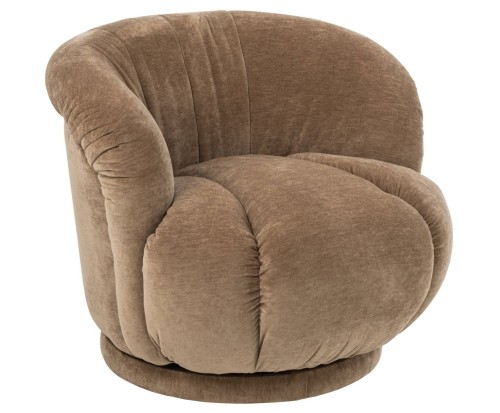 fotel obrotowy velvet beżowy taupe