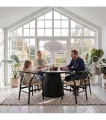 STÓŁ DO JADALNI SVENDBORG ROZKŁADANY CZARNY DĄB 120 CM - FURNHOUSE