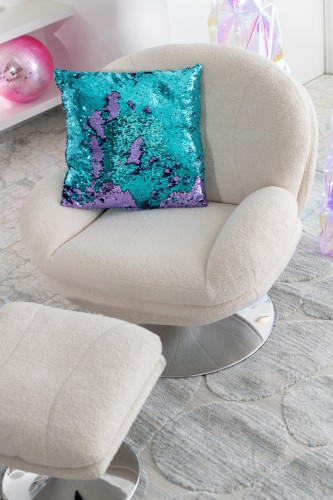 fotel relax z podnóżkiem , w kolorze kremowym j-line