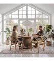 STÓŁ DO JADALNI SVENDBORG ROZKŁADANY NATURALNY DĄB 120 CM - FURNHOUSE