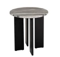 STOLIK BOCZNY MATHILDE MARBLE CZARNY / SZARY - J-LINE