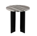 STOLIK BOCZNY MATHILDE MARBLE CZARNY / SZARY - J-LINE